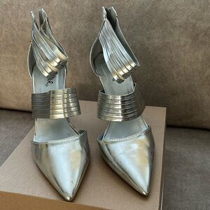 Silver Pumps